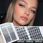 Wispy Lash Clusters Natural DIY Lash Extension Manga Spiky Cluster Eyelash Extension CD Curl Eyelash Clusters 10-16MM Individual Lashes Cat Eye Look by Newcally