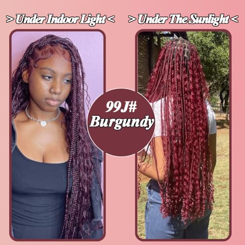 Human Hair Braiding Hair 12A Deep Wave Bulk Human Hair For Braiding 14 Inch 100g/2Bundles No Weft Human Braiding Hair Extensions 99J Burgundy Deep Wave Bulk Human Hair For Boho Braids