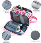 Kids Toiletry Bag for Girls, Travel Toiletry Bag for Little Young Girls Cosmetic Bag Makeup Bag Waterproof Hanging Wash Bag Toddler Toiletries, Butterfly Pink