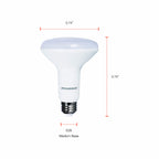 Sylvania Flood BR30 LED Light Bulb, 100W = 15.5W, Dimmable, 10 Year, 1450 Lumens, 2700K, Soft White - 6 Pack (41255)