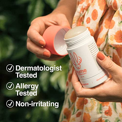 Hume Supernatural Aluminum Free Deodorant for Women & Men - Probiotic, Plant-Based, Baking Soda Free, Aloe, & Cactus Flower, Anti Sweat, Stain & Odor – Desert Bloom, Amber Woods, Wild Coral