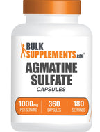 BulkSupplements.com Agmatine Sulfate Capsules - Agmatine Sulfate, Nitric Oxide Supplement - Gluten Free, 2 Capsules per Serving, 360 Count (Pack of 1)