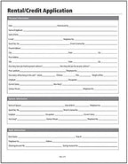 Adams Rental and Credit Application Form, 8.5 x 11 Inch, White (LF305)