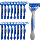 24 Pcs Disposable Razors for Men Bulk 5-blade Disposable Razors Men's Razor Comfort Head Long-blade Sensitive Skin Razor for Hotel Travel Spa Gift