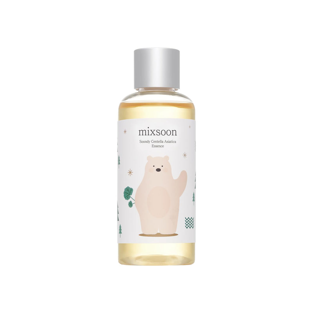 mixsoon Soondy Centella Asiatica Essence-Soothing, Calming and Hydrating for Face, Jeju Island Cica Extracts, Gentle Formula for Balanced, Healthy Skin 100ml / 3.38 fl.oz. Korean Glass Skin Care