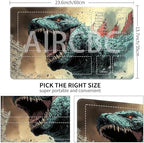 MTG Playmat Non-Slip Rubber Backing Printing Commander Board Game Desk Mat Duel Mat TCG PTCG Playmat 24x14 inches and Free Storage Bags (Godzilla with Zones)