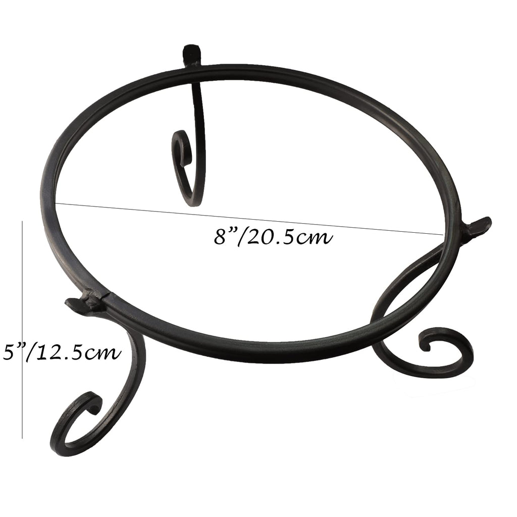 Metal Gazing Ball Stand for 10 or 12 Inch Balls, Low Short Wrought Iron Gazing Globe Display Stand Garden Sphere Holder, Fade and Weather Resistant Outdoor Decoration for Homes, Yards and Gardens