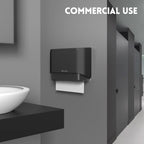 BEZADI Paper Towel Dispenser,Large Capacity Wall Mount Tissue Dispensers with Smart Lock, Used for Kitchen and Bathroom 200+ Sheets Toilet Paper Holders Black