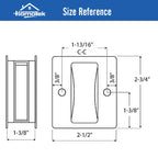 HOMOTEK 4 Pack Privacy Pocket Door Pull Without Switch Plate - Replace Old Or Damaged Passage Sliding Door Pull No Lock Quickly and Easily, 2-3/4”x2-1/2”, for 1-3/8” Thickness Door, Brushed Nickel