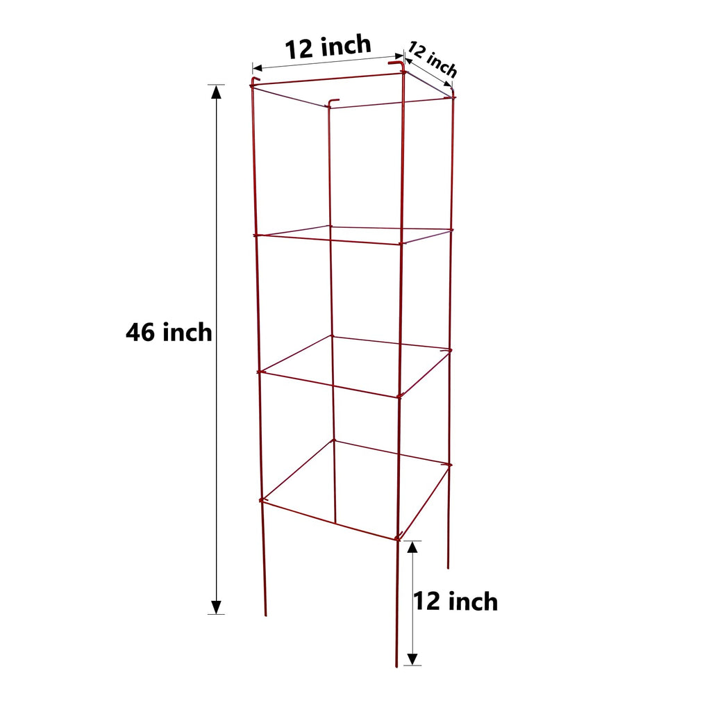 6-Pack Tomato Cage for Garden Plant Support- Up to 46inch