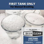 BEER CLEAN Diversey Bar Glass Cleaner, 0.5 oz Packets (100-Pack) – Concentrated Powdered Compound for Hot/Cold Water, Odorless Detergent, No Residue, Use for Manual Brush 3-Sink Systems, 990221