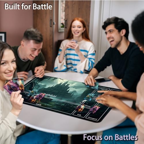 for MTG Game Playmat, for Magic TCG Rubber Play mat,Tabletop Card Playmats with Smooth Surface,Trading Card Inked Game Mat with New Zones,Battle Game,Skull Castle