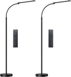Yikuneng Dimmable LED Floor Lamp, Super Bright Reading Lamps Floor Standing lamp with Remote & Touch Control, Stepless Dimming & 2700K-6500K Color Temperature, for Living Room Bedroom Office, 2 Pack