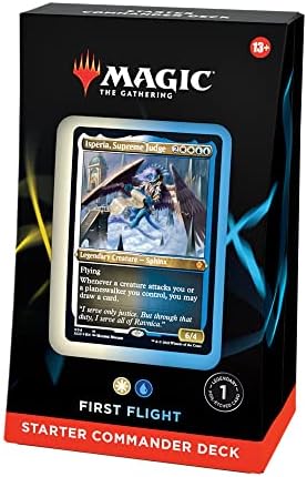 Magic: The Gathering Starter Commander Deck – First Flight (White-Blue) | Ready-to-Play Deck for Beginners and Fans | Ages 13+ | Collectible Card Games