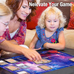 Stitched MTG Playmats for Magic The Gathering Play Mat with Tube Case for MTG Card Game Playing (Starry Zones)