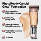 Revlon PhotoReady Candid Glow Moisture Glow Anti-Pollution Foundation with Vitamin E and Prickly Pear Oil, Anti-Blue Light Ingredients, without Parabens, Pthalates, and Fragrances, Almond, 0.75 oz