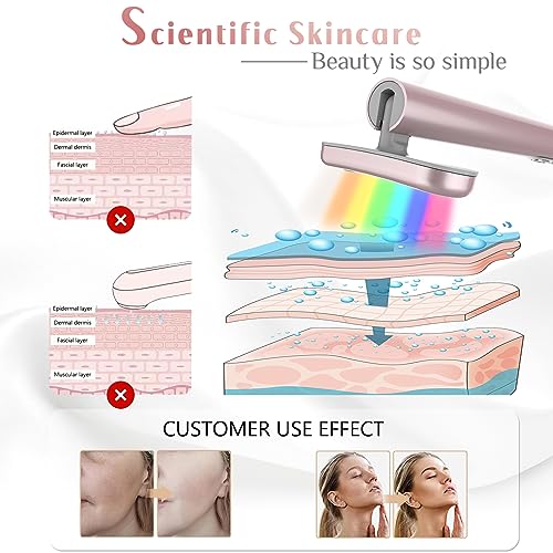 Red-Light-Therapy-for-Face, 7 in 1 LED Light Therapy Eye Equipment for Skin Care at Home Red Light Therapy Face Massager Skin Rejuvenation Light