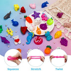 100 Pack Mochi Squishy Toys, Party Favors for Kids 4-8-12, Classroom Birthday Xmas Gifts Treasure Box Prizes Goodie Bag Stuffers, Mini Squishy Fidget Toys, Carnival Prizes in Bulk