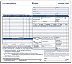 Adams Auto Repair Order Forms, 8.5 x 7.44 Inch, 3-Part, Carbonless, 50-Pack, White and Canary (GT3870) - 4 Pack