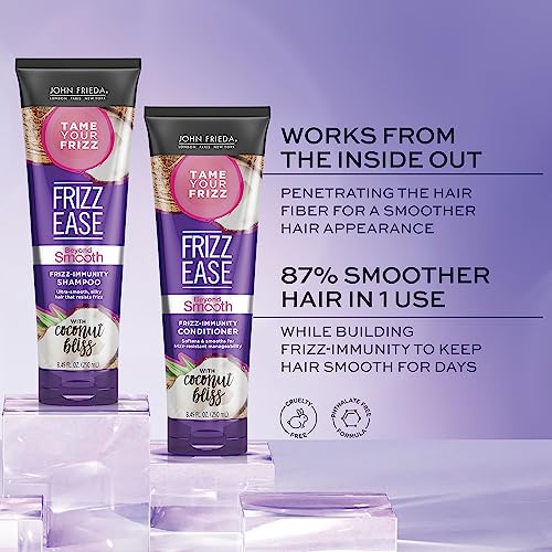 John Frieda Frizz Ease Beyond Smooth Bundle: Frizz Immunity Shampoo & Conditioner, 8.45 Ounce Each
