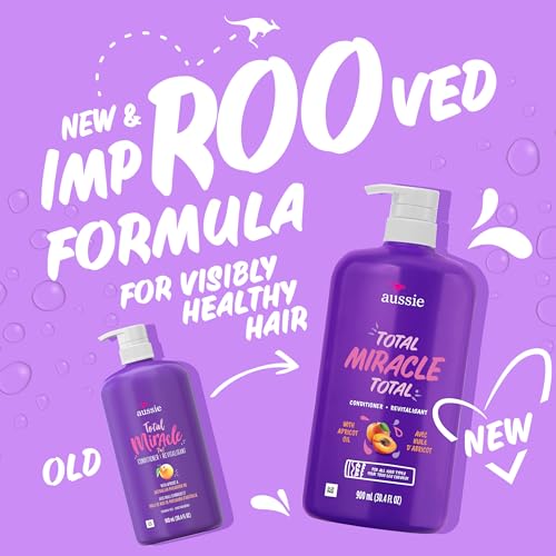 Aussie For Damage â Paraben-Free Total Miracle Conditioner w/Apricot, 30.4 fl oz/bottle (4 Count)