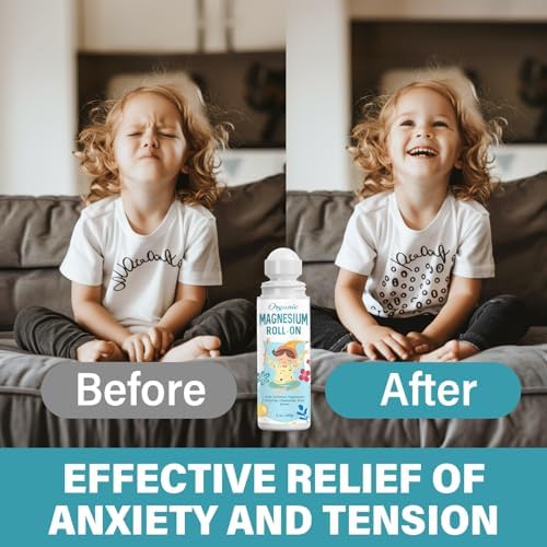 Magnesium Lotion for Kids - Natural & Gentle Magnesium Calming Lotion for Kids & Adults Bedtime Sleep Soundly, Roll-On Magnesium Lotion