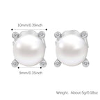 Myshiwu Designer Inspired Twisted Cable Wire Imitation Pearl Stud Earrings for Women Antique Fashion Brand Jewelry Gift (Twisted Cable Pearl Stud)