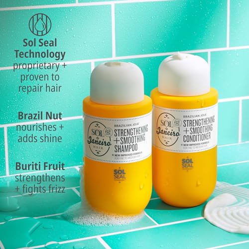 SOL DE JANEIRO Mini 4 Play Moisturizing Shower Cream Gel Body Wash + Brazilian Joia Damage Repairing Shampoo and Conditioner Set