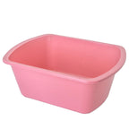 Vakly Wash Basins – Rectangular Plastic Hospital Bedside Soaking Tub - Small 7 Qt Graduated Bucket - Portable Washbasin for Washing, Cleaning, Foot Bath, Dishes, Face Cleansing Bowl (5, Pink)