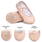 Stelle Ballet Shoes for Girls Toddler Soft Leather Split Sole(BP, 1ML)