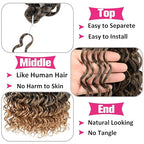 Unionbeauty GoGo Curl Crochet Hair 10 Inch Short Curly Crochet Hair Micro Curly Braiding Hair for Boho Box Braids Ocean Wave Crochet Braids 8 Packs Synthetic Curly Braiding Hair for Woman