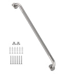 36 Inch Anti Slip Shower Grab Bar, Munzong Satin Brushed Nickel Bathroom Grab Bar, Knurled Bathroom Balance Bar,Safety Hand Rail Support Handicap Elderly Injury Senior Assist Bath Handle