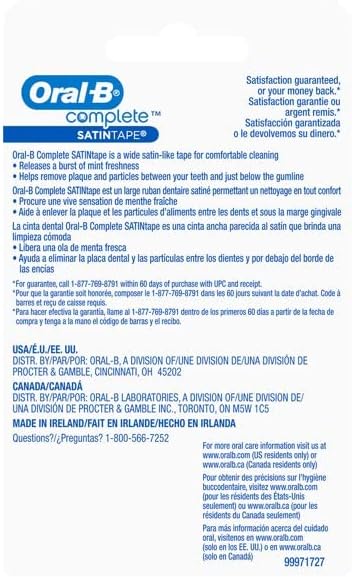 Oral B Satin Tape Mint 25M (Pack of 6)