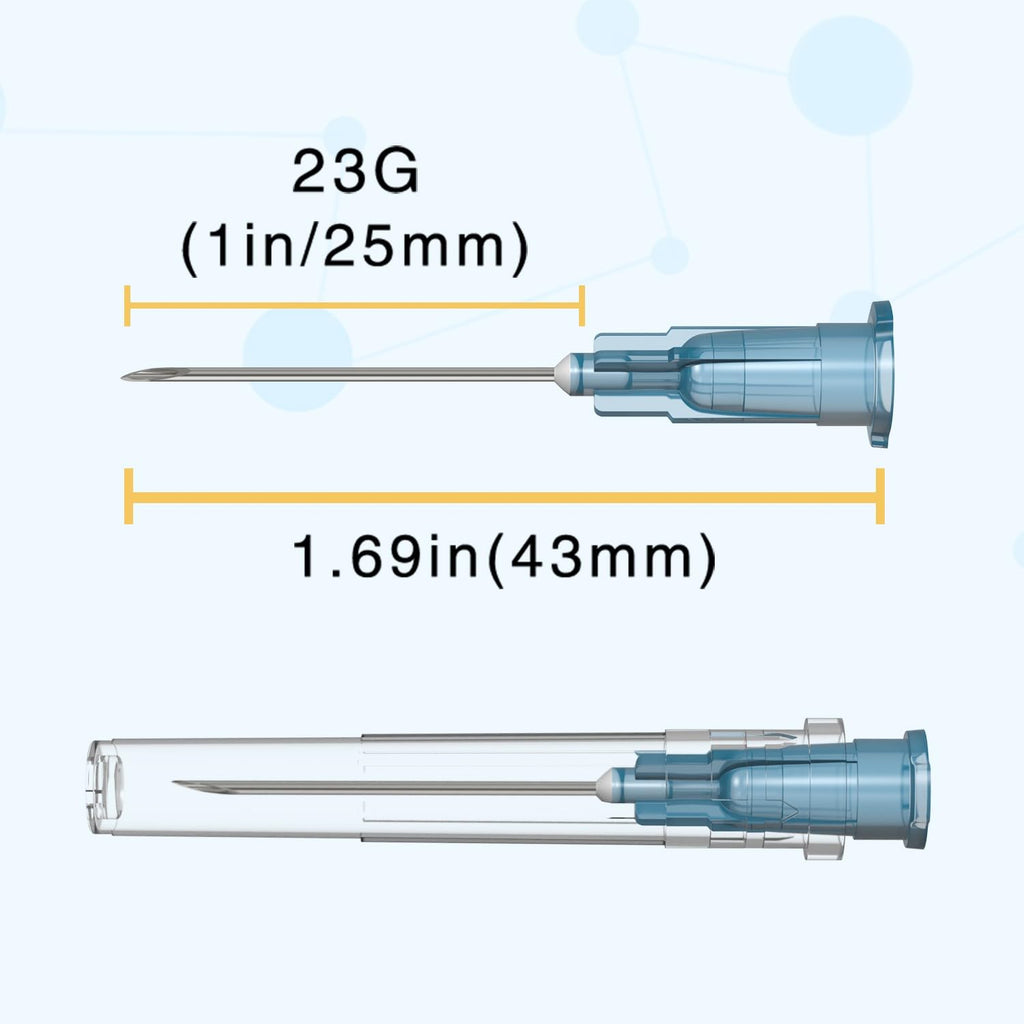 23 Gauge 1 Inch Needle,100 PCS Luer Lock Industrial Dispensing Accessories,Individually Wrapped