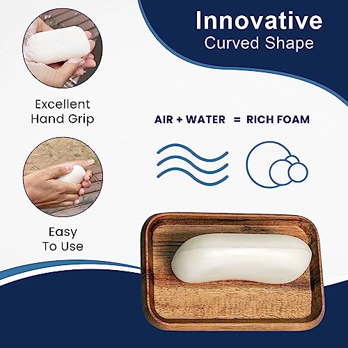 Shampoo Bar for thin hair with Argan Oil & Kiwi, Gentle foam, Natural, Green, SLS free, Sulfate Free, Soap-Free, Zero Waste, Vegan, 3.53 Oz