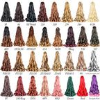 French Curl Braids Hair 8 Packs 24 Inch Ombre blue Pre Stretched Bouncy Braiding Hair French Curls Synthetic Hair Extensions for Boho Box Braids (24inch,8 Packs,Black/Royal Blue/Sky Blue)