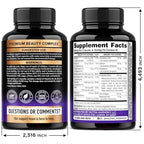 Biotin | Collagen | Hyaluronic Acid | Keratin - Clinically Tested Supplement - Hair Growth Support, Skin & Nails - 25000 mcg Vitamins B2, B3, B6 & B7 + B1 - Made in USA - Women & Men | 120 Capsules