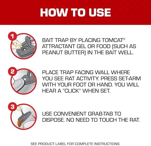 Tomcat Secure-Kill Rat Trap, Features Aggressive Secure Catch Design to Trap and Kill, 2 Traps