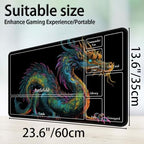 for MTG Game Playmat, for Magic TCG Rubber Play mat,Tabletop Card Playmats with Smooth Surface,Trading Card Inked Game Mat with New Zones,Battle Game,Colorful Dragon
