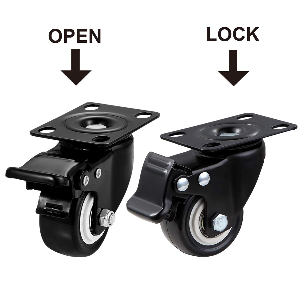 CLOATFET 2" Swivel Casters Set 24, Heavy Duty Locking Casters with Brakes