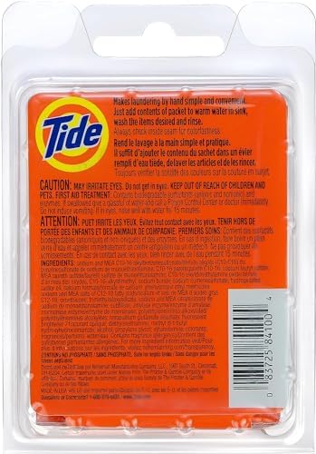 Tide Liquid Detergent Travel Sink Packets 3 ea (Pack of 10)