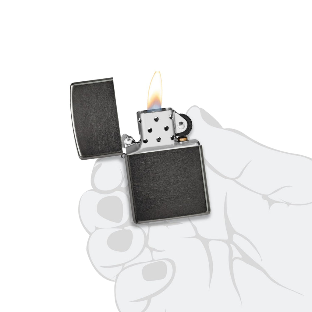 Zippo Gray Dusk Pocket Lighter, Standard