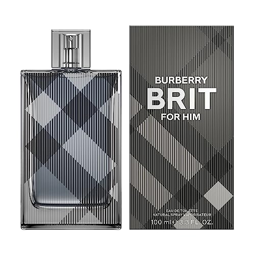 Burberry Brit Eau de Toilette – Woody Men's Cologne – With Notes of Cedarwood, Green Mandarin, Wild Rose & Tonka Bean – Long Lasting Fragrance