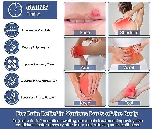 Red Light Therapy Device, Cold Sore Canker Sore Treatment Torch for Lips, Infrared Light Therapy Wand for Face Fever Blister, Healing Pain Relief for Mouth Nose Ear Knee Feet Hands Ankle Muscle Dogs
