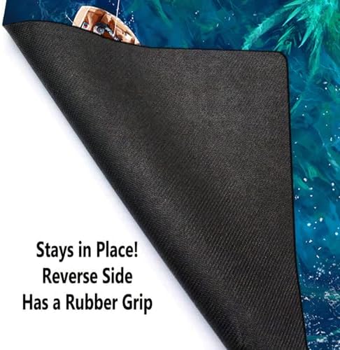 MTG Playmat, Game Play Mat for MTG TCG 24 x 14 inches Trading Card Inked Game Playmats with Storage Bag Smooth Rubber Surface Battle Game