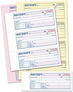 Adams TC1182 Receipt Book, 7 5/8 x 11, Three-Part Carbonless, 100 Forms