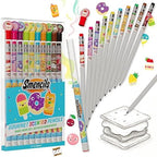 Smencils - Patented Gourmet Scented Graphite HB #2 Pencils Made from Recycled Newspapers, 10 Count, Gifts for Kids, School Supplies