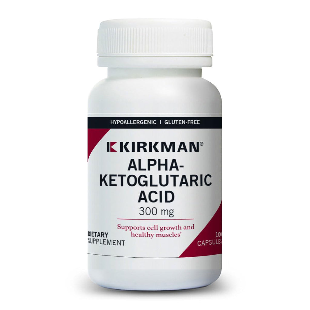 Kirkman Alpha-Ketoglutaric Acid 300 mg - Hypoallergenic | 100 Vegetarian Capsules
