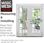 Magic Mesh Double Door | Magnetic Screen Door for Patio, French & Sliding Doors, Heavy Duty Magnetic Closure, Bug Screen for Doorways, Kid & Pet Friendly | Size 75"W x 83"H (Pack of 1)