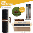 HORCH Hardware Cloth 1/2 inch 36 x 100 ft 19 Gauge, Chicken Wire Mesh Roll, Chicken Wire Fencing, Wire Fence Roll, Wire Mesh Fence, Tree Guard, Mesh & Wire Cloth, Rat Wire, Hardware Mesh